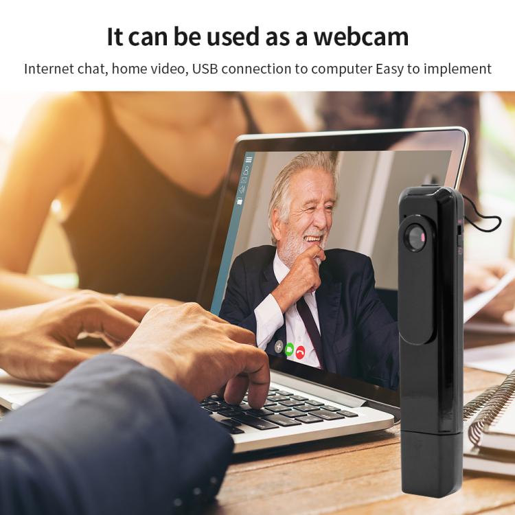 Black handheld video recorder device with front lens visible