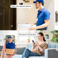 Smartphone app showing delivery message and courier photo for alerts