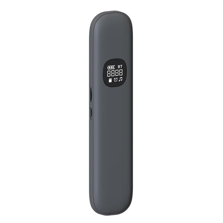 Grey bone conduction Bluetooth sleep speaker with LED display