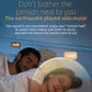 Two people sleeping with a quiet-sound sleep speaker feature graphic