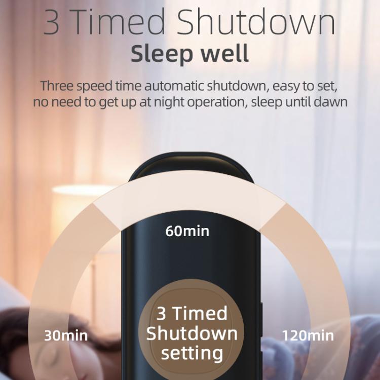 Black bone-conduction sleep Bluetooth speaker with LED timed shutdown setting