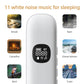 White bone-conduction sleep Bluetooth speaker with front LED sound display