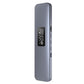 Grey bone conduction sleep speaker with digital display and side audio ports