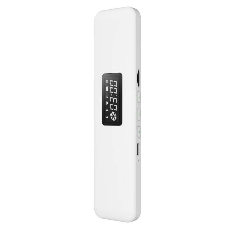 White bone conduction sleep speaker with digital display and side audio ports