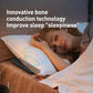 Black bone conduction sleep speaker under pillow with illuminated light effects