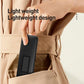 Black bone conduction sleep speaker clipped in a pocket with digital screen
