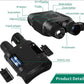 Black night vision binocular with IR illuminator, battery case, tripod adapter, and buttons