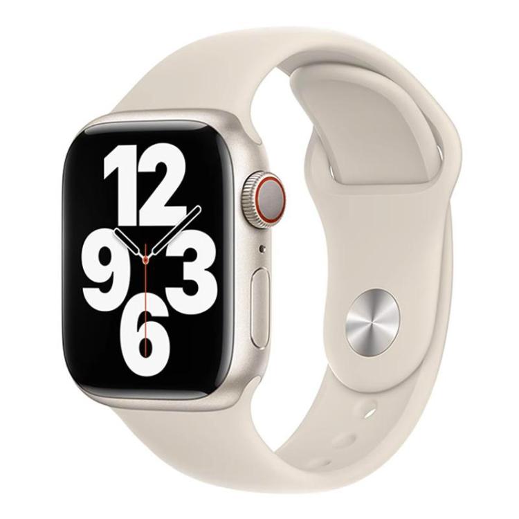 Starlight silicone sports watch band fitted to a smartwatch