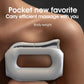 White handheld electric heating fascia massage tool resting on an arm