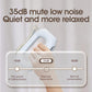 White quiet electric fascia massage tool with control surface and open frame