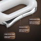 Electric heating fascia massage tool with contoured curved blade head, white casing