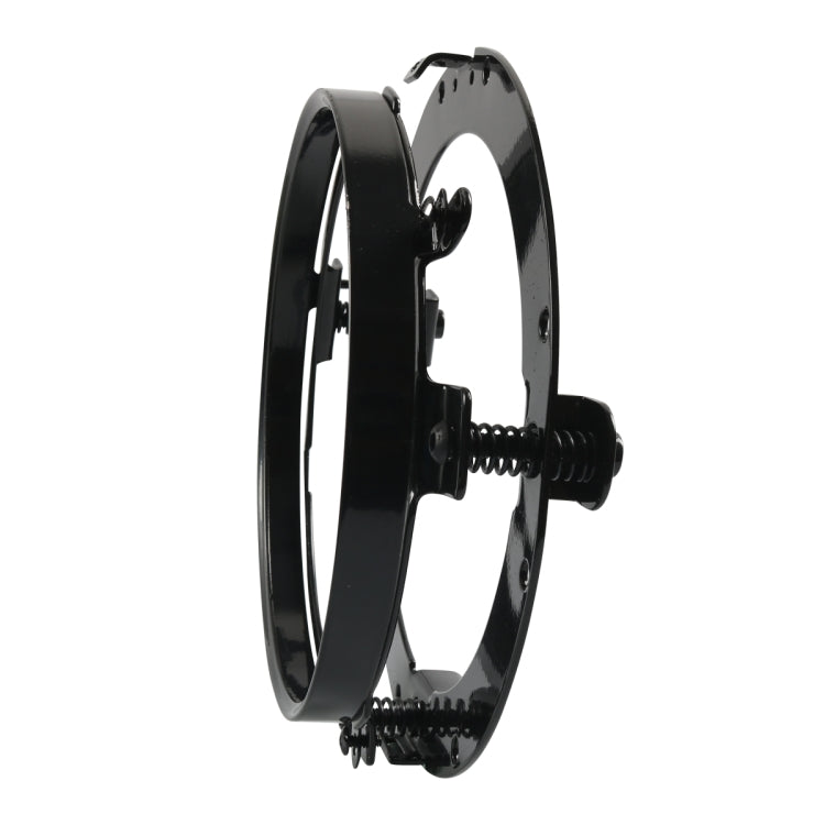 Black round headlight ring bracket with threaded adjuster and spring