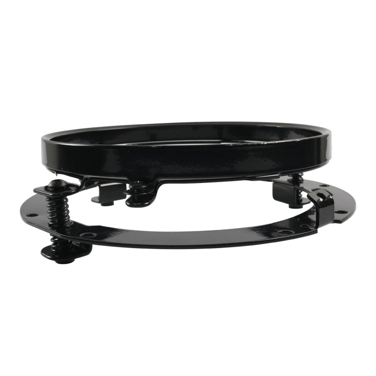 Black round headlight mounting ring bracket with four spring posts