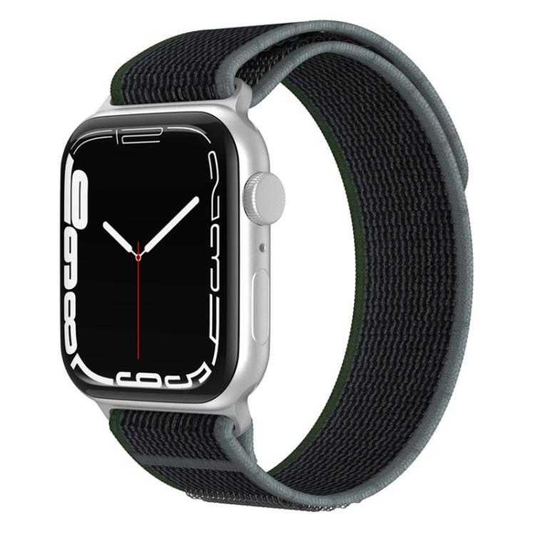 xDfind dual-section nylon watch band in black with gray edges