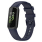 Dark blue silicone band with a loop and multiple sizing holes