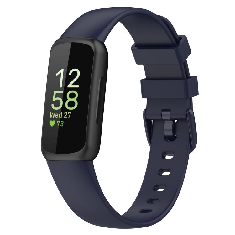 Dark blue silicone band with a loop and multiple sizing holes
