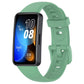 Green silicone watch band with rectangular smartwatch