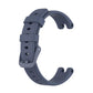 Blue-gray silicone watch band with buckle and adjustment holes for Garmin Lily