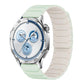 xDfind magnetic silicone watch band in pale mint green with a cream underside