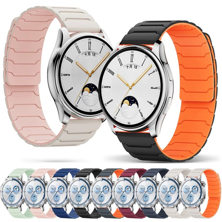 xDfind magnetic silicone watch bands shown in assorted colors