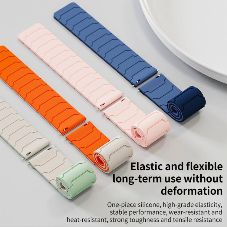 xDfind silicone watch bands in orange, pale pink, blue, mint, and off-white