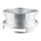 58mm aluminum powder collecting ring with rotating buckle design, silver finish