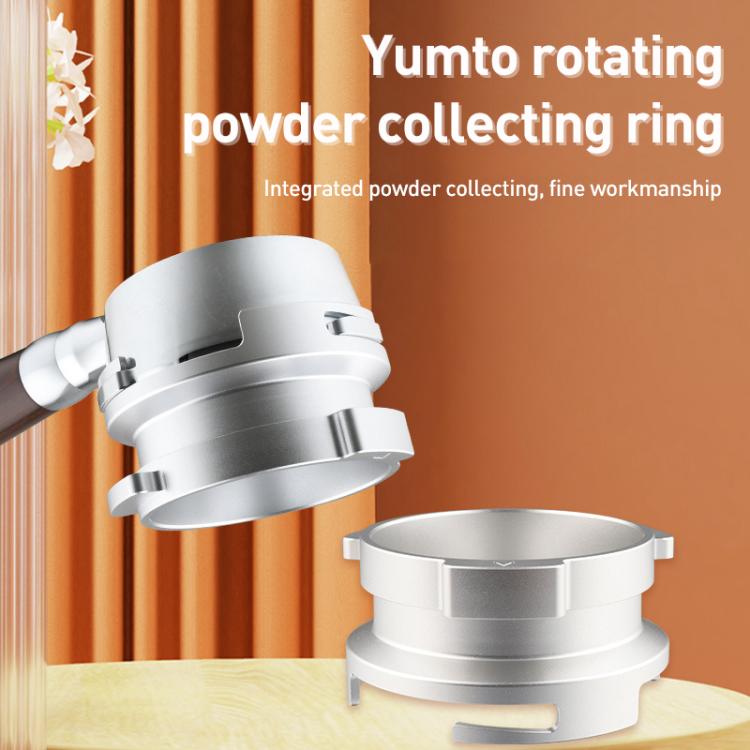 Rotating powder collecting ring for coffee machine, silver aluminum alloy