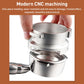 Aluminum alloy powder collecting ring with CNC-machined housing, silver finish