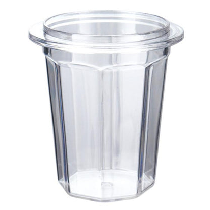 Transparent thickened PC coffee dosing cup, clear plastic container with wide rim