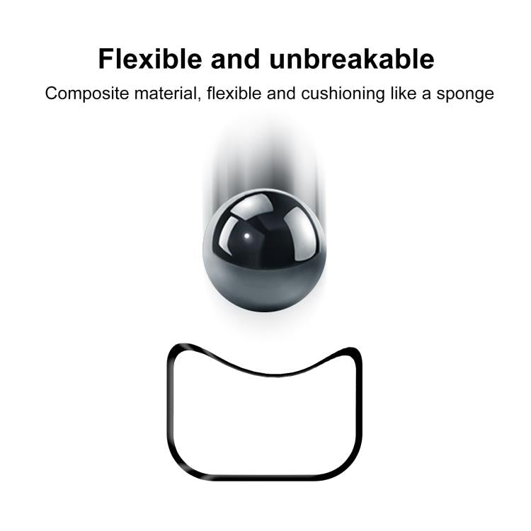 Flexible composite watch screen protector bending under pressure