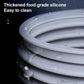 Thick gray food-grade silicone accordion bellows air blower with water droplets