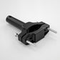 Black spotlight mounting bracket assembly with clamp and two threaded rods