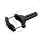 Black spotlight mounting bracket with U-clamp and two long threaded rods