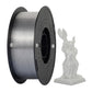 White PETG filament spool 1.75mm with sample figurine print