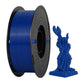 Blue PETG filament spool 1.75mm with a matching blue 3D-printed figurine