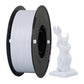 White PETG filament spool 1.75mm with a matching white 3D-printed figurine