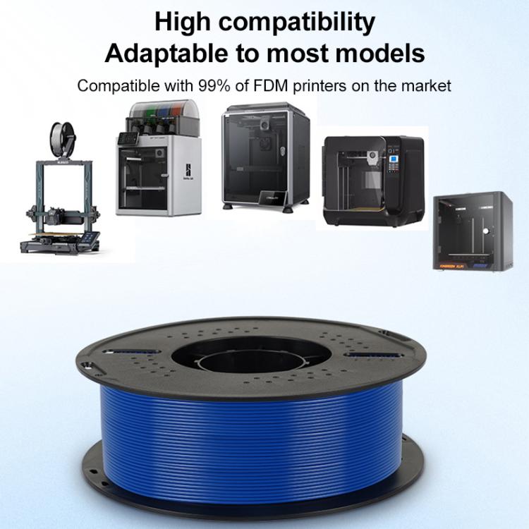 Blue PETG filament spool for 1.75mm 3D printing with textured base