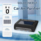 Solar energy car air purifier, black body with solar panel and front vent