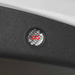Tesla trunk button carbon-fiber decorative sticker, black carbon pattern with red emblem