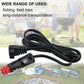 Black 2m car refrigerator extension power cable with DC plug and long cord