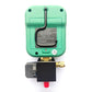 Digital manifold gauge with back panel controls, brass fitting and red push button