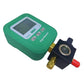 Digital manifold gauge with LCD display, brass port, red and blue slide control