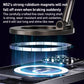 Black phone holder with magnetic top disc and round vacuum base
