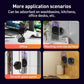 Black vacuum phone holder mounting a smartphone on flat surfaces