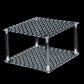 Transparent 96-hole acrylic brush/pencil stand, clear two-tier tube holder