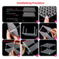 Clear 96-hole acrylic brush/pencil stand installation diagram with layered panels