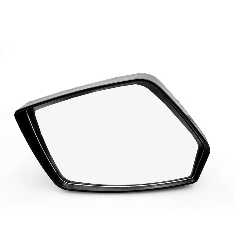 Black hex rearview mirror with reflective panel and raised outer frame