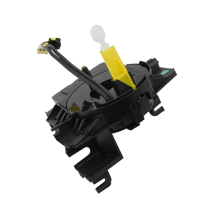 Black clock spring contact assembly with yellow sensor connector and ribbon cable