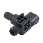 Brake fluid pressure sensor with barbed hose ports and black electrical housing