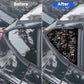 Black forged carbon fiber triangle window decals with red reflective flake finish